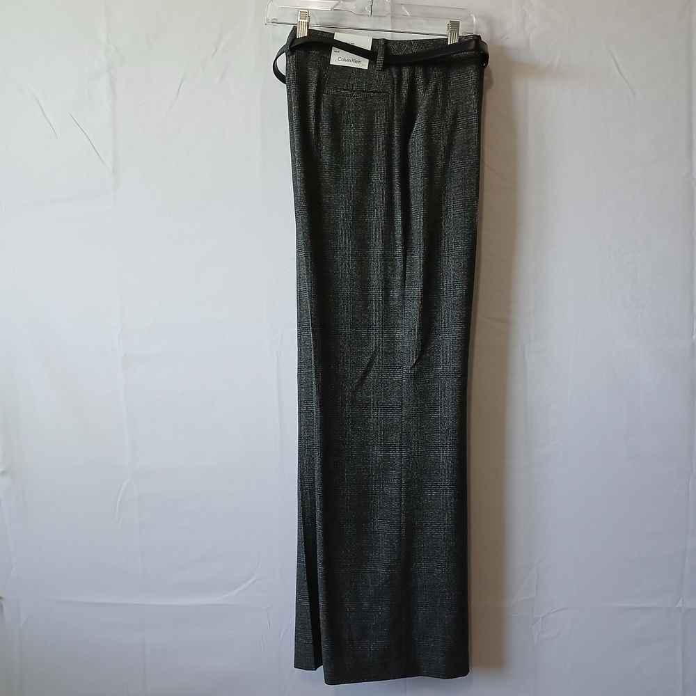 Calvin Klein Women's Gray Straight Leg Pants NWT Sz 8  Business Corp Core Office